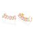 EAR CUFF COM PIERCING DE PRESSÃO FOLHEADO A OURO COM ZIRCÔNIAS COLORIDO. MED 3CM ROMMANEL 527135 - Imagem 2