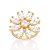 MAXI ANEL FLOR FOLHEADO A OURO COM ZIRCÔNIAS ROMMANEL 513342 - Imagem 2