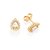 BRINCO GOTA FOLHEADO A OURO COM ZIRCÔNIAS. MED 0,90CM ROMMANEL 527134 - Imagem 2
