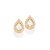 BRINCO GOTA FOLHEADO A OURO COM ZIRCÔNIAS. MED 0,90CM ROMMANEL 527134 - Imagem 1