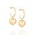 ARGOLA FOLHEADO A OURO CORAÇÃO ABAULADO. MED 5CM ROMMANEL 527144 - Imagem 1