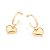ARGOLA FOLHEADO A OURO CORAÇÃO ABAULADO. MED 5CM ROMMANEL 527144 - Imagem 2