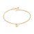 PULSEIRA FOLHEADO A OURO CORAÇÃO COM ZIRCÔNIA. MED 19CM ROMMANEL 552075 - Imagem 1