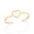 BRACELETE FOLHEADO A OURO CORAÇÃO VAZADO. MED 6,2CM DIÂMETRO ROMMANEL 552076 - Imagem 1