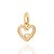 PINGENTE FOLHEADO A OURO CORAÇÃO COM ZIRCÔNIAS. MED 1,7CM ROMMANEL 542706 - Imagem 1