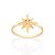 ANEL FOLHEADO A OURO ESTRELA ROSA DOS VENTOS ROMMANEL 513346 - Imagem 2