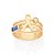 ANEL FOLHEADO A OURO ARO TRIPLO COM ZIRCÔNIAS COLORIDAS ROMMANEL 513353 - Imagem 1