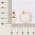 ARGOLA FOLHEADO A OURO ARO ONDULADO. MED 2,3CM ROMMANEL 527155 - Imagem 3