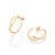 ARGOLA FOLHEADO A OURO ARO ONDULADO. MED 2,3CM ROMMANEL 527155 - Imagem 2