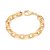 PULSEIRA FOLHEADO A OURO ELO CADEADO DUPLO. MED 19CM ROMMANEL 552080 - Imagem 1