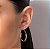 ARGOLA LISA FOLHEADO A OURO. MED 3,5CM ROMMANEL 527150 - Imagem 4