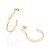 ARGOLA LISA FOLHEADO A OURO. MED 3,5CM ROMMANEL 527150 - Imagem 2