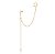 EAR CUFF COM PIERCING DE PRESSÃO FOLHEADO A OURO. MED 11CM ROMMANEL 527153 - Imagem 1