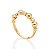 SKINNY RING FOLHEADO A OURO COM ESFERAS E ZIRCÔNIAS ROMMANEL 513361 - Imagem 1