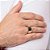 ANEL MASCULINO FOLHEADO A OURO CRISTAL PRETO ROMMANEL 513366 - Imagem 4