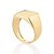 ANEL MASCULINO QUADRADO FOLHEADO A OURO ROMMANEL 513368 - Imagem 1