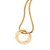 PINGENTE MASCULINO FOLHEADO A OURO CIRCULO DUPLO. MED 2,3CM ROMMANEL 542712 - Imagem 2