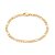 PULSEIRA MASCULINA FOLHEADO A OURO ELO 3X1. MED 22CM ROMMANEL 552100 - Imagem 1