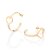 ARGOLA FOLHEADO A OURO CORAÇÃO VAZADO. MED 3,4CM ROMMANEL 527161 - Imagem 2