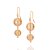 BRINCO GANCHO FOLHEADO A OURO BOLAS VAZADAS. MED 4,4CM ROMMANEL 527166 - Imagem 1