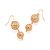 BRINCO GANCHO FOLHEADO A OURO BOLAS VAZADAS. MED 4,4CM ROMMANEL 527166 - Imagem 2
