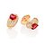 BRINCO FOLHEADO A OURO COM ZIRCÔNIA E CRISTAL CORAÇÃO ROSA. MED 1,4CM ROMMANEL 527169 - Imagem 1