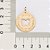PINGENTE MEDALHA FOLHEADO A OURO SONHE, REALIZE E ACREDITE. MED 3,3CM ROMMANEL 542718 - Imagem 3