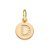 PINGENTE FOLHEADO A OURO LETRA COM ZIRCÔNIAS. MED 1,3CM ROMMANEL 542722 - Imagem 5