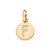PINGENTE FOLHEADO A OURO LETRA COM ZIRCÔNIAS. MED 1,3CM ROMMANEL 542722 - Imagem 7
