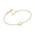 PULSEIRA FOLHEADO A OURO COM ZIRCÔNIA. MED 18CM ROMMANEL 552092 - Imagem 1