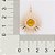 PINGENTE SOL FOLHEADO A OURO COM CRISTAL AMARELO. MED 3,2CM ROMMANEL 542724 - Imagem 3