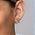 BRINCO FLOR FOLHEADO A OURO COM ZIRCÔNIAS E APLIQUE DE RHODIUM AMARELO. MED 1,9CM ROMMANEL 527170 - Imagem 4