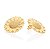 BRINCO BOTÃO FOLHEADO A OURO FORMATO GIRASSOL. MED 2,3CM ROMMANEL 527175 - Imagem 1