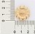 BRINCO BOTÃO FOLHEADO A OURO FORMATO GIRASSOL. MED 2,3CM ROMMANEL 527175 - Imagem 3