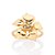 ANEL FLOR FOLHEADO A OURO COM ZIRCÔNIAS E APLIQUE DE RHODIUM ROMMANEL 513374 - Imagem 2