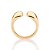 ANEL AJUSTÁVEL FOLHEADO A OURO COM PONTAS ARREDONDADAS ROMMANEL 513378 - Imagem 1
