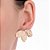 BRINCO MEIA FLOR FOLHEADO A OURO. MED 3,4CM ROMMANEL 527180 - Imagem 4