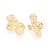 BRINCO MEIA FLOR FOLHEADO A OURO. MED 3,4CM ROMMANEL 527180 - Imagem 2