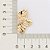 BRINCO MEIA FLOR FOLHEADO A OURO. MED 3,4CM ROMMANEL 527180 - Imagem 3