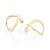 BRINCO GOTA VAZADA FOLHEADO A OURO. MED 2CM ROMMANEL 527181 - Imagem 2