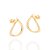 BRINCO GOTA VAZADA FOLHEADO A OURO. MED 2CM ROMMANEL 527181 - Imagem 1