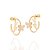 ARGOLA FOLHEADO A OURO BORBOLETA COM ZIRCÔNIAS. MED 2,2CM ROMMANEL 527184 - Imagem 1