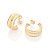 ARGOLA FOLHEADO A OURO COM DETALHES VAZADOS. MED 2,2CM ROMMANEL 527185 - Imagem 2