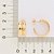 ARGOLA FOLHEADO A OURO COM DETALHES VAZADOS. MED 2,2CM ROMMANEL 527185 - Imagem 3