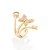 PIERCING DE PRESSÃO FOLHEADO A OURO BORBOLETA COM ZIRCÔNIAS. MED 1,8CM ROMMANEL 527186 - Imagem 1