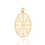 PINGENTE OVAL FOLHEADO A OURO FORMATO DE FOLHAGEM. MED 4,7CM ROMMANEL 542727 - Imagem 1