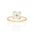 ANEL SKINNY FOLHEADO A OURO FLOR COM CRISTAIS ROMMANEL 513389 - Imagem 1