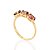 ANEL SKINNY FOLHEADO A OURO CRISTAIS LILÁS ROMMANEL 513386 - Imagem 2