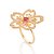 ANEL BOTÃO FOLHEADO A OURO FLOR DE CEREJEIRAS ROMMANEL 513388 - Imagem 1
