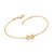 PULSEIRA FOLHEADO A OURO LAÇO DA MINNIE COM ZIRCÔNIAS. MED 20CM ROMMANEL 552125 - Imagem 1